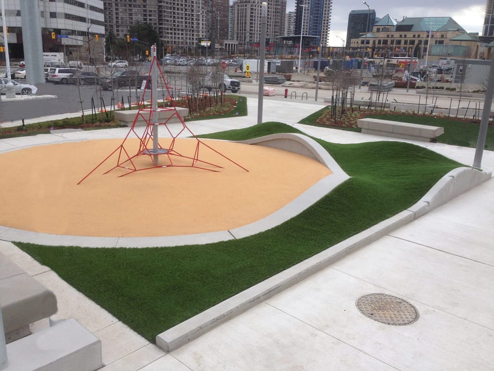Award winning artificial grass installation for Toronto playground