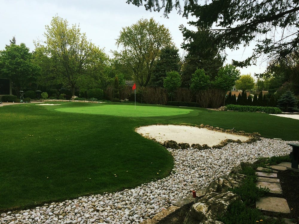 Sand Trap River rock & Putting greens