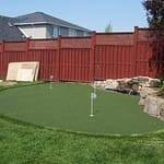 3-hole synthetic putting green with a nice waterfall