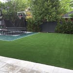 basketball trampoline are no problem with artificial grass