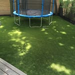 Trampoline on grass