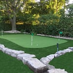 Golf green 4 hole- Armour stone border