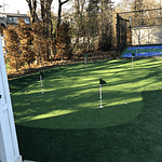 4 hole with basket ball court in background