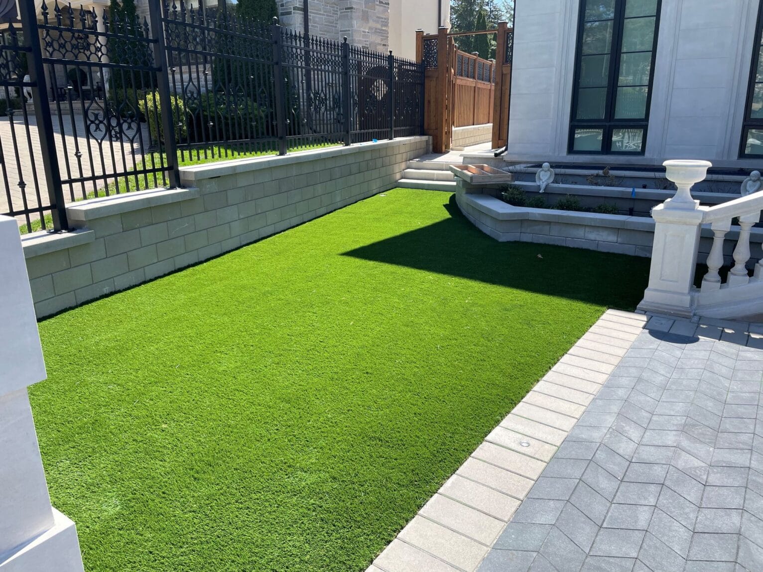 Super clean addition to very formal landscape setting