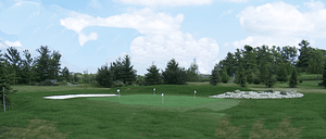 4-hole artificial golf-green with sand traps & rock piles