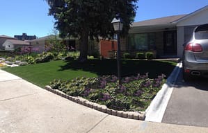 front yard ississauga with flowers