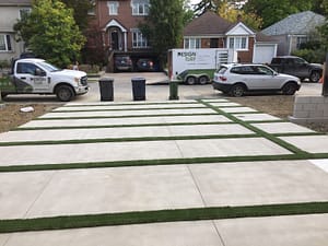 six inch wide strips of artificial grass pops colour 