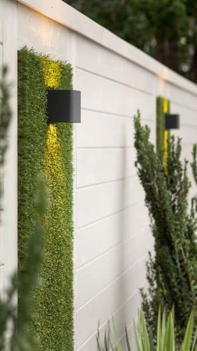 Grass on walls, lighting